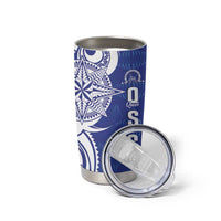 Personalised Queen Salote College Tumbler Cup QSC Est 1926 Ngatu Pattern - Polynesian Pride