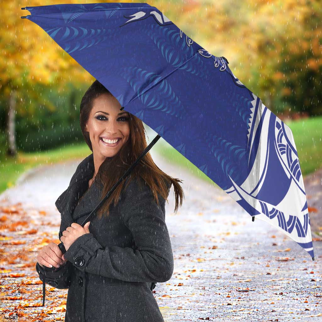 Personalised Queen Salote College Umbrella QSC Est 1926 Ngatu Pattern - Polynesian Pride