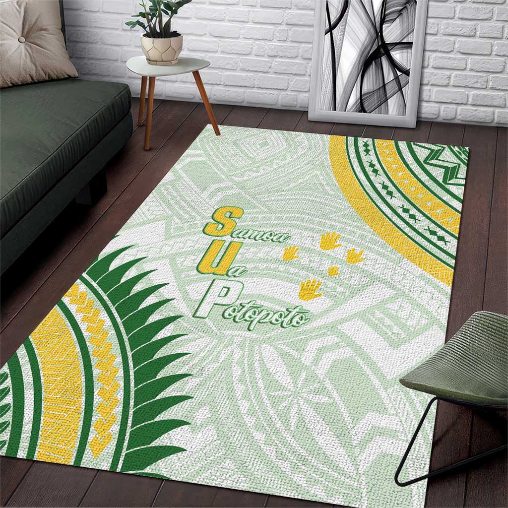 Samoa Ua Potopoto Area Rug SUP Est 2025 Samoan Pattern - Polynesian Pride