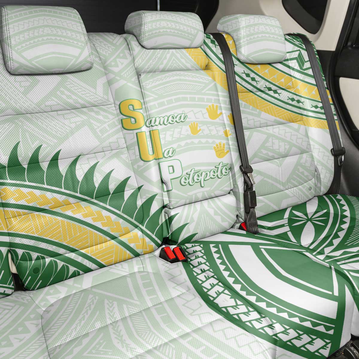 Samoa Ua Potopoto Back Car Seat Cover SUP Est 2025 Samoan Pattern LT14 - Polynesian Pride