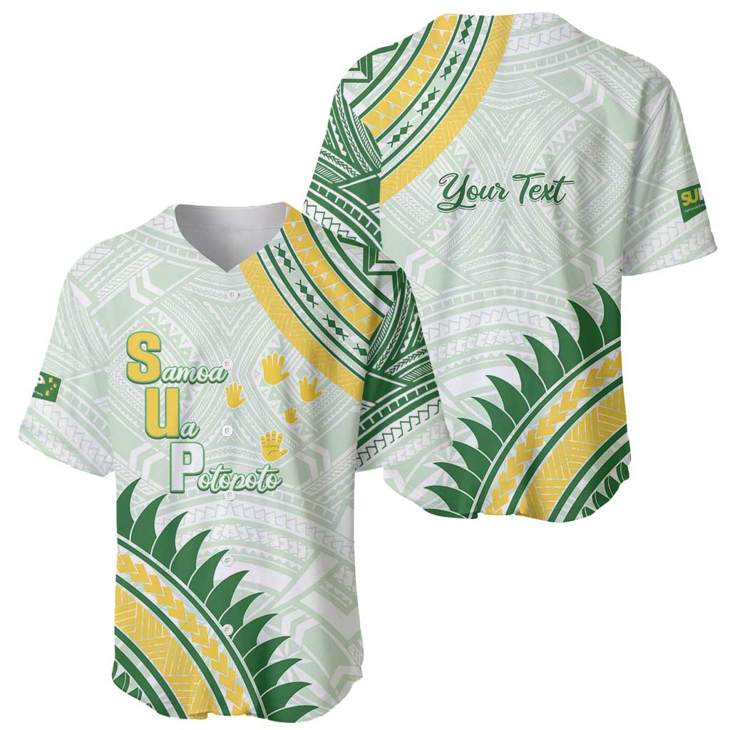 Personalised Samoa Ua Potopoto Baseball Jersey SUP Est 2025 Samoan Pattern LT14 - Polynesian Pride