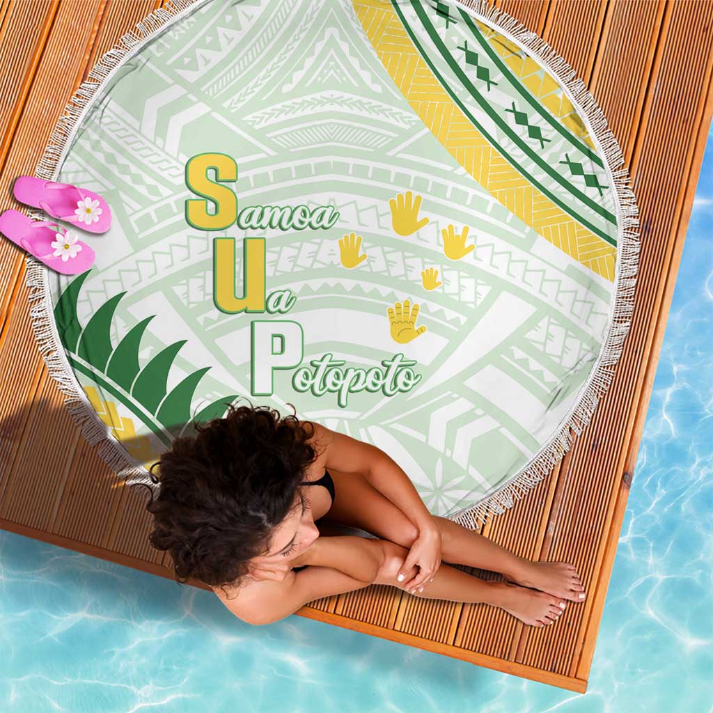Samoa Ua Potopoto Beach Blanket SUP Est 2025 Samoan Pattern LT14 - Polynesian Pride