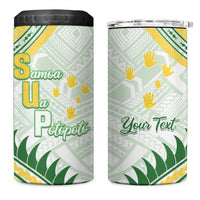 Personalised Samoa Ua Potopoto 4 in 1 Can Cooler Tumbler SUP Est 2025 Samoan Pattern - Polynesian Pride