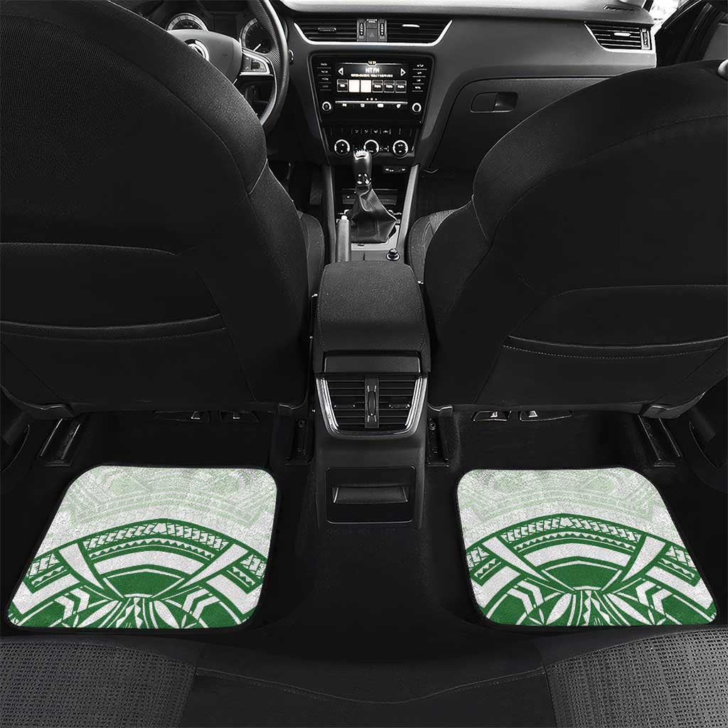 Personalised Samoa Ua Potopoto Car Mats SUP Est 2025 Samoan Pattern LT14 Set 2pcs - Back White - Polynesian Pride