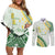 Personalised Samoa Ua Potopoto Couples Matching Off Shoulder Short Dress and Long Sleeve Button Shirt SUP Est 2025 Samoan Pattern - Polynesian Pride