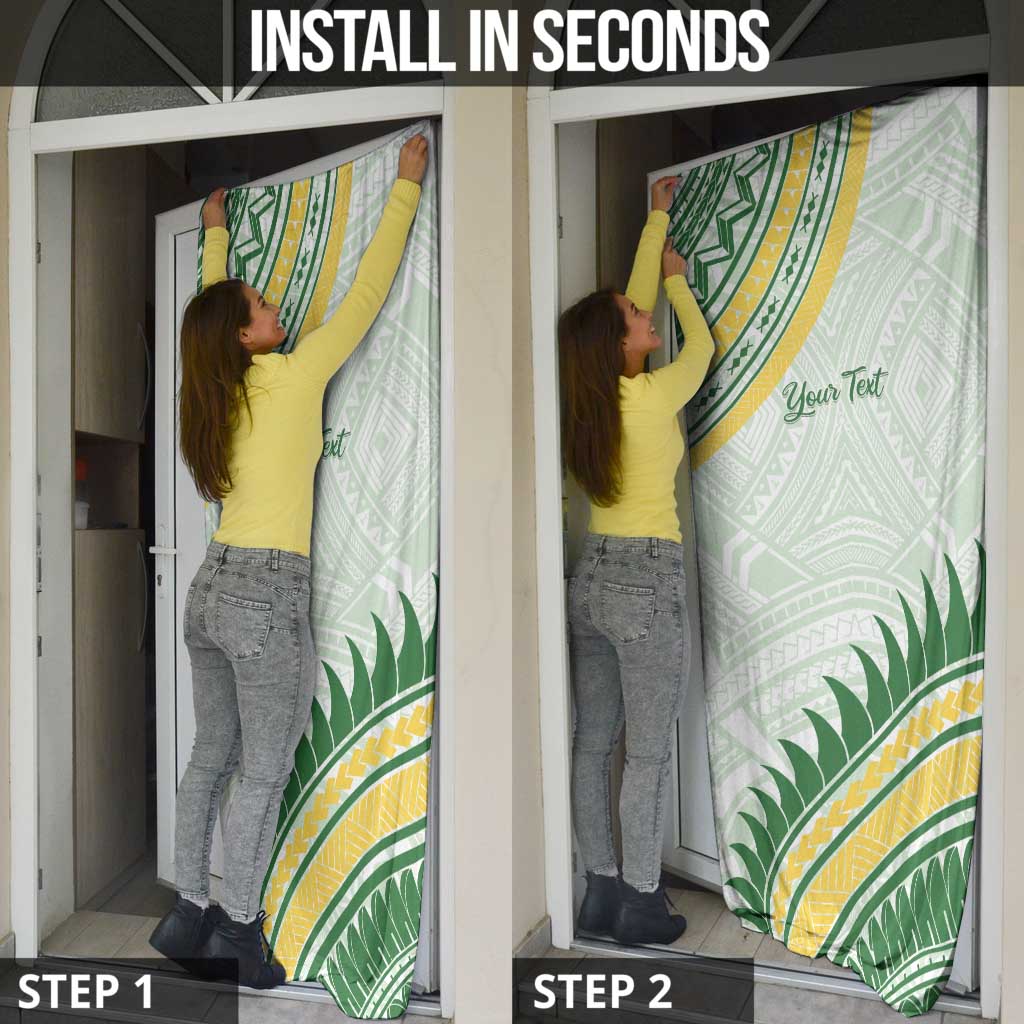 Personalised Samoa Ua Potopoto Door Cover SUP Est 2025 Samoan Pattern - Polynesian Pride
