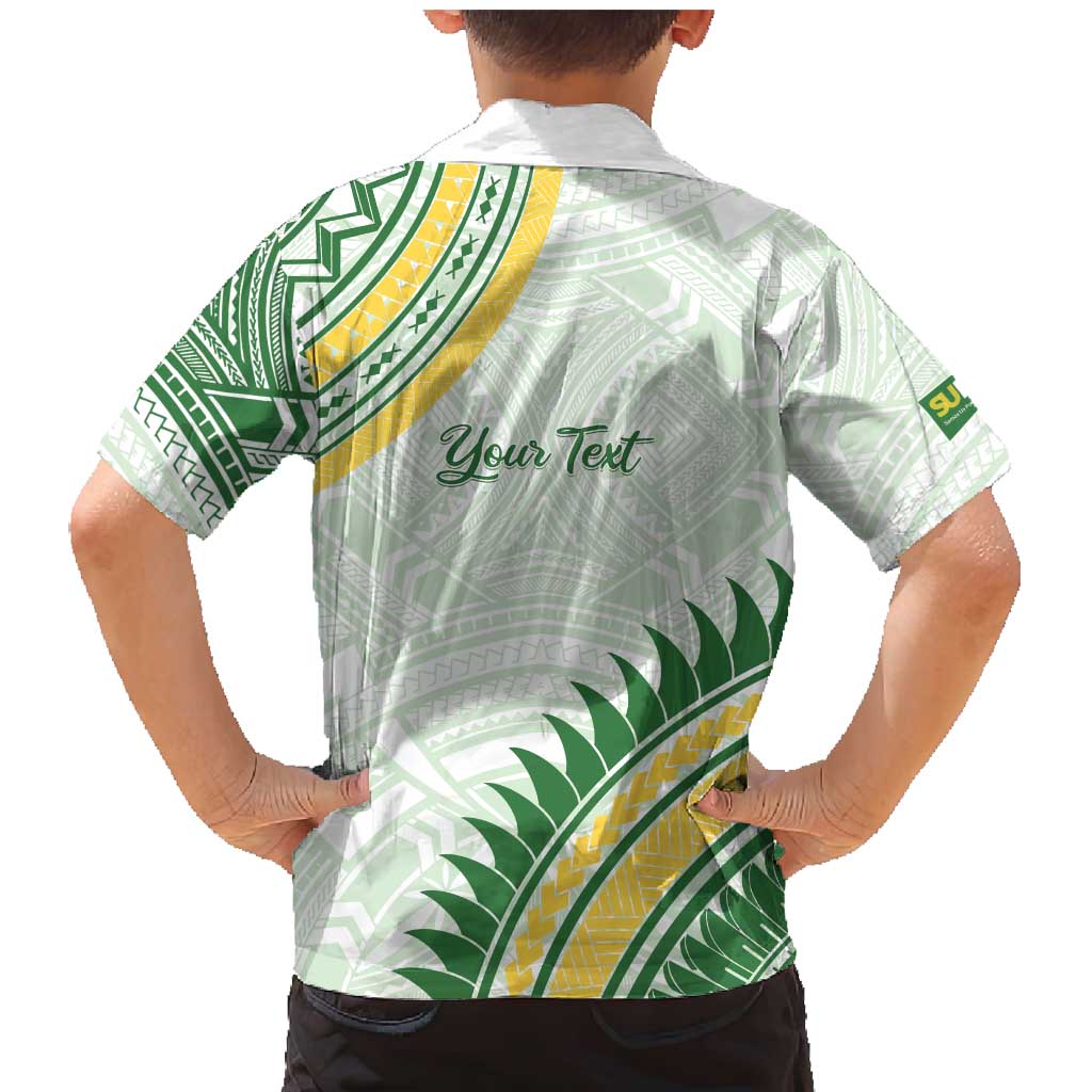 Personalised Samoa Ua Potopoto Family Matching Mermaid Dress and Hawaiian Shirt SUP Est 2025 Samoan Pattern - Polynesian Pride