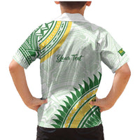 Personalised Samoa Ua Potopoto Family Matching Mermaid Dress and Hawaiian Shirt SUP Est 2025 Samoan Pattern - Polynesian Pride