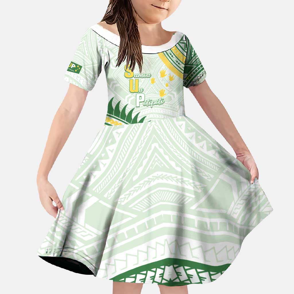 Personalised Samoa Ua Potopoto Family Matching Mermaid Dress and Hawaiian Shirt SUP Est 2025 Samoan Pattern - Polynesian Pride
