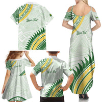 Personalised Samoa Ua Potopoto Family Matching Summer Maxi Dress and Hawaiian Shirt SUP Est 2025 Samoan Pattern - Polynesian Pride