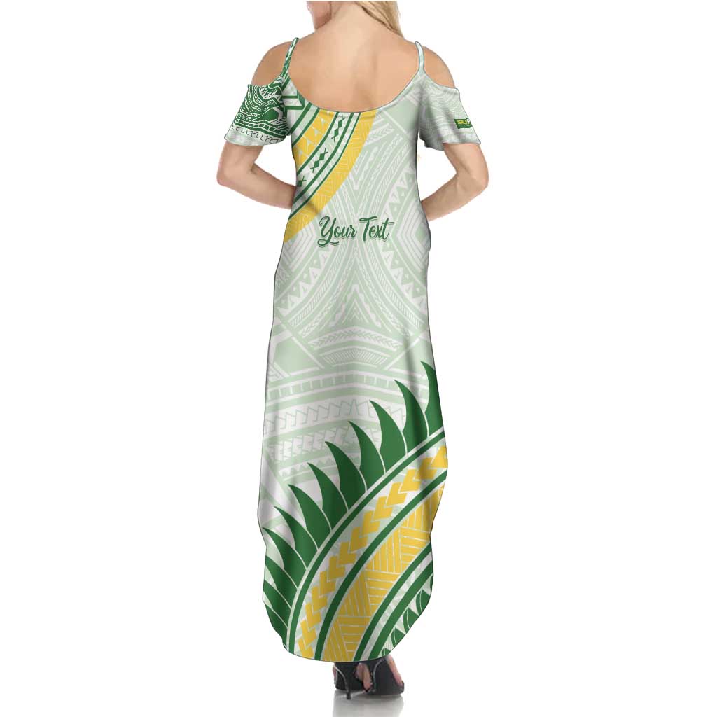 Personalised Samoa Ua Potopoto Family Matching Summer Maxi Dress and Hawaiian Shirt SUP Est 2025 Samoan Pattern - Polynesian Pride