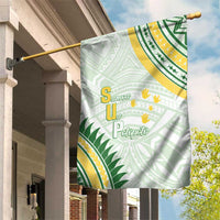 Samoa Ua Potopoto Garden Flag SUP Est 2025 Samoan Pattern - Polynesian Pride