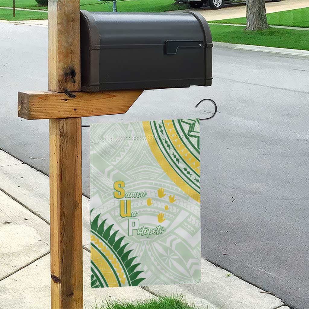 Samoa Ua Potopoto Garden Flag SUP Est 2025 Samoan Pattern - Polynesian Pride