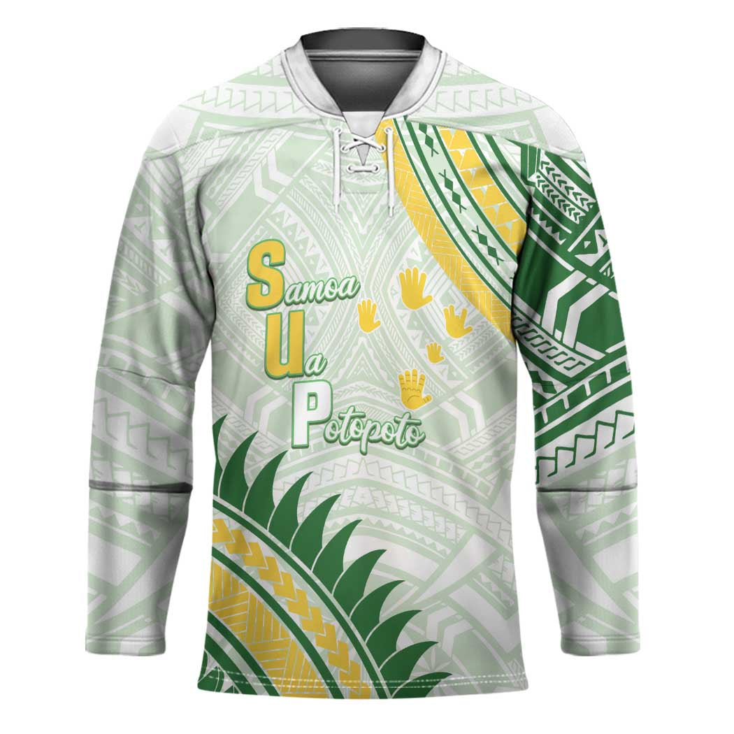 Personalised Samoa Ua Potopoto Hockey Jersey SUP Est 2025 Samoan Pattern - Polynesian Pride