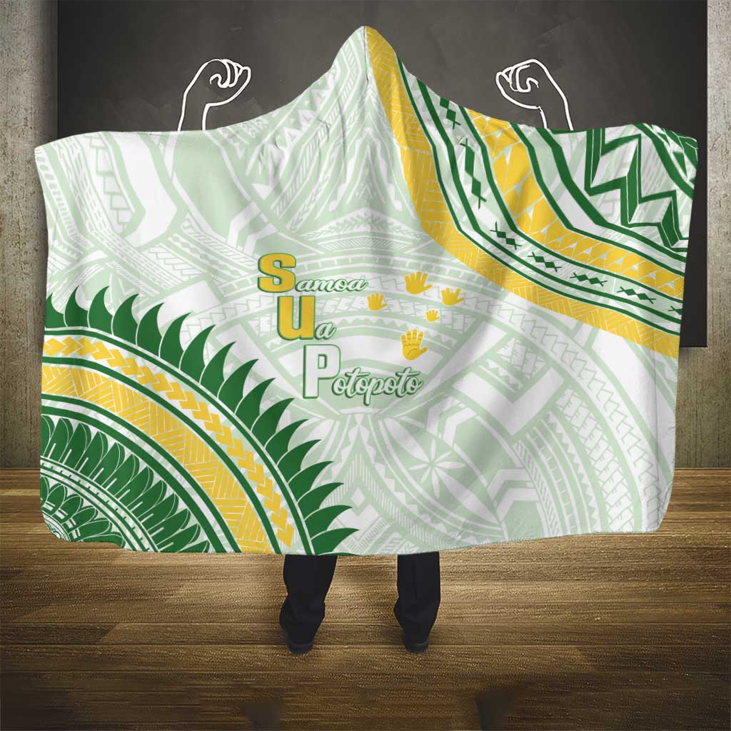 Samoa Ua Potopoto Hooded Blanket SUP Est 2025 Samoan Pattern LT14 - Polynesian Pride