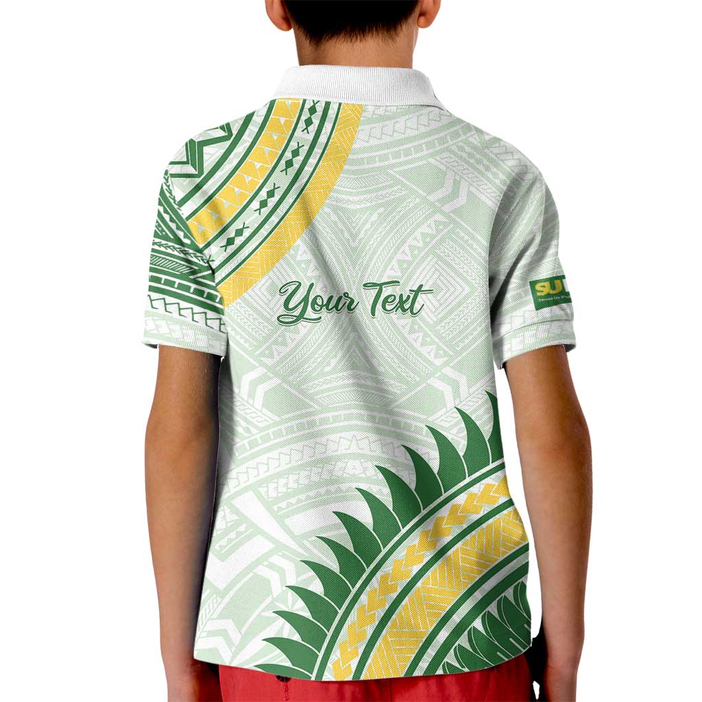 Personalised Samoa Ua Potopoto Kid Polo Shirt SUP Est 2025 Samoan Pattern - Polynesian Pride