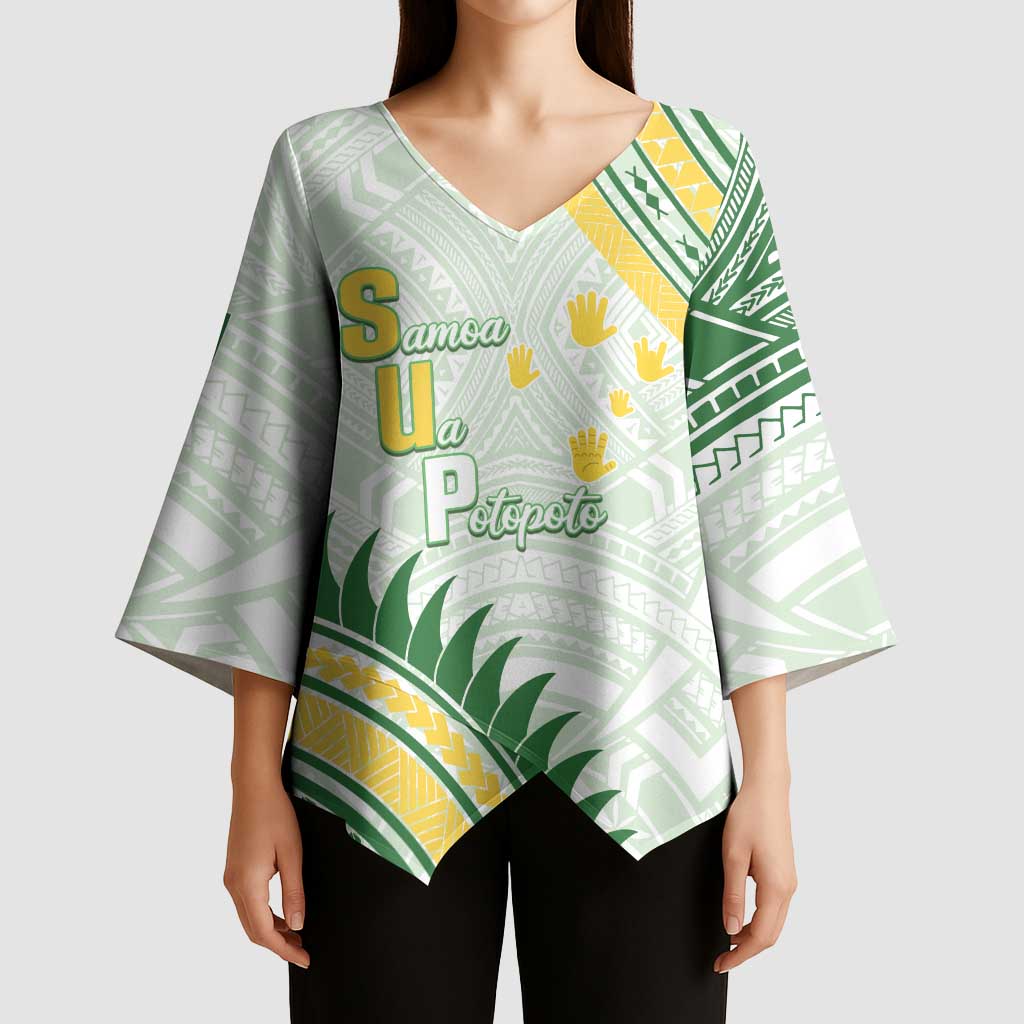 Personalised Samoa Ua Potopoto Kimono Sleeve Blouse SUP Est 2025 Samoan Pattern - Polynesian Pride