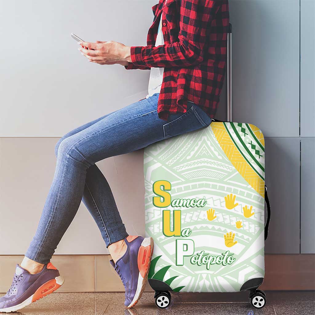 Samoa Ua Potopoto Luggage Cover SUP Est 2025 Samoan Pattern LT14 - Polynesian Pride