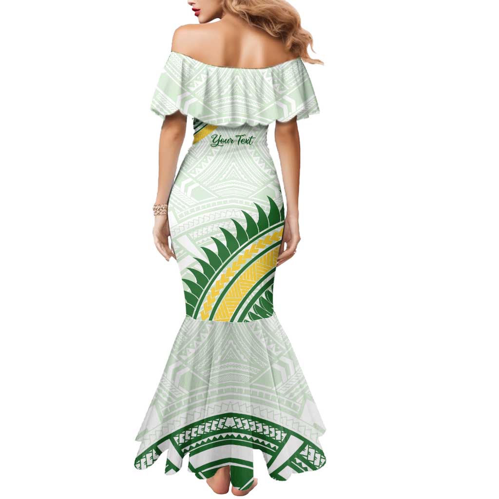 Personalised Samoa Ua Potopoto Mermaid Dress SUP Est 2025 Samoan Pattern - Polynesian Pride