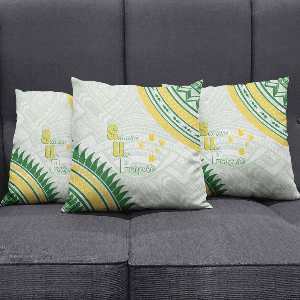 Samoa Ua Potopoto Pillow Cover SUP Est 2025 Samoan Pattern LT14 - Polynesian Pride