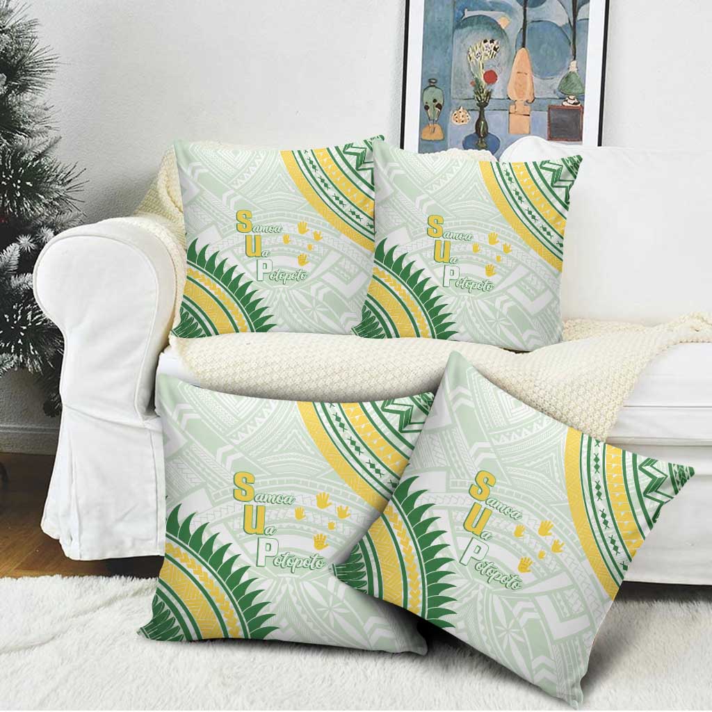 Samoa Ua Potopoto Pillow Cover SUP Est 2025 Samoan Pattern LT14 - Polynesian Pride