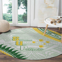 Samoa Ua Potopoto Round Carpet SUP Est 2025 Samoan Pattern LT14 - Polynesian Pride