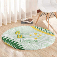 Samoa Ua Potopoto Round Carpet SUP Est 2025 Samoan Pattern LT14 - Polynesian Pride