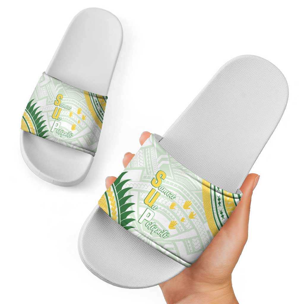 Samoa Ua Potopoto Slide Sandals SUP Est 2025 Samoan Pattern LT14 - Polynesian Pride