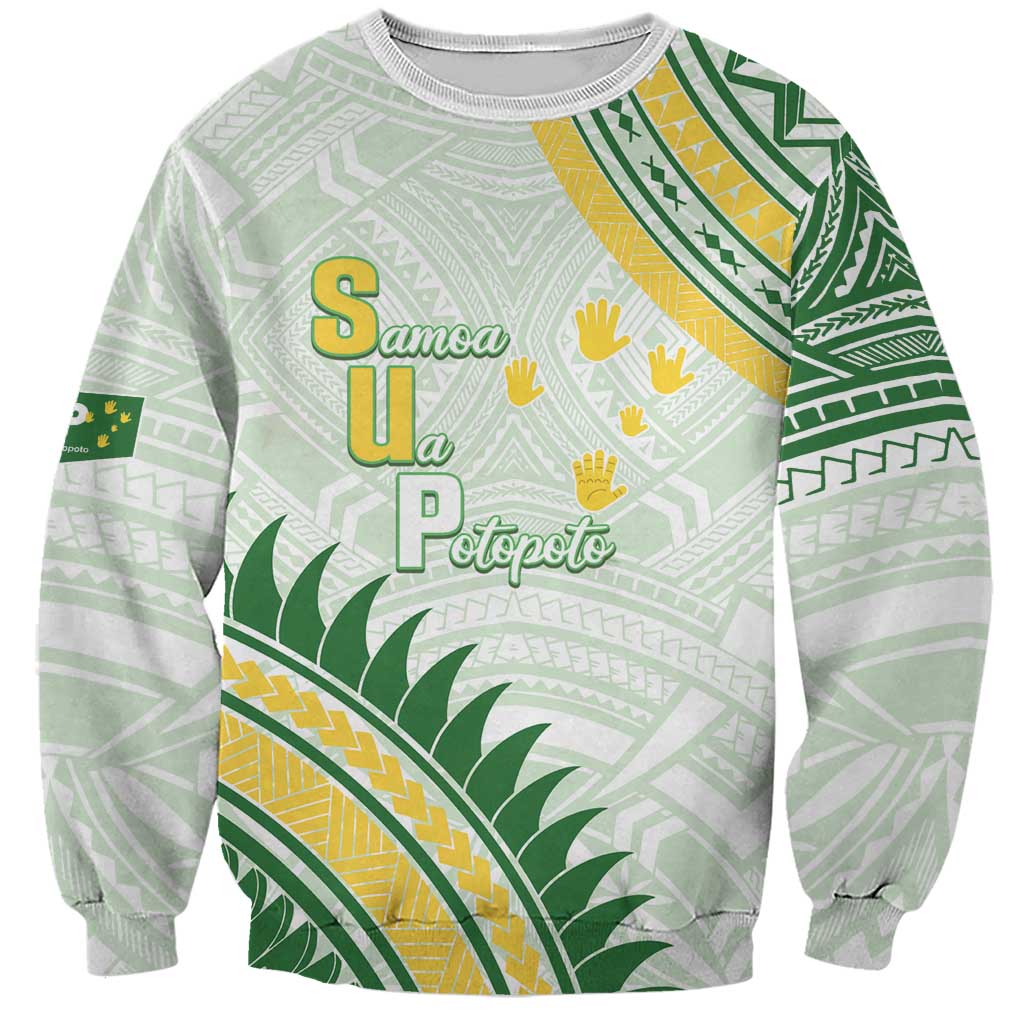 Personalised Samoa Ua Potopoto Sweatshirt SUP Est 2025 Samoan Pattern - Polynesian Pride