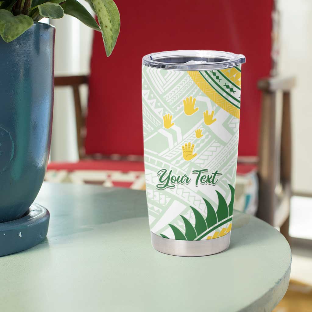 Personalised Samoa Ua Potopoto Tumbler Cup SUP Est 2025 Samoan Pattern - Polynesian Pride