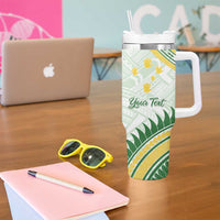 Personalised Samoa Ua Potopoto Tumbler With Handle SUP Est 2025 Samoan Pattern LT14 - Polynesian Pride