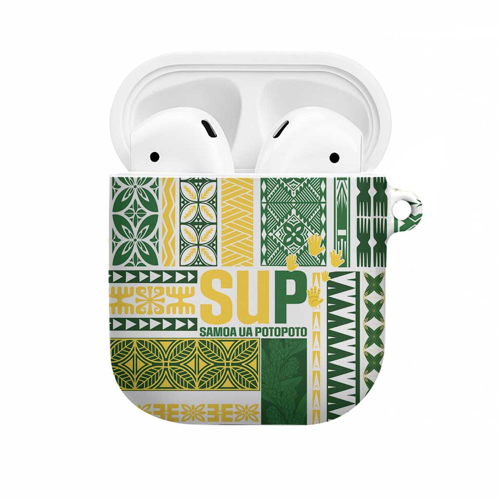 Samoa Uniting Party AirPods Case SUP Est 2025 Siapo Pattern - Polynesian Pride