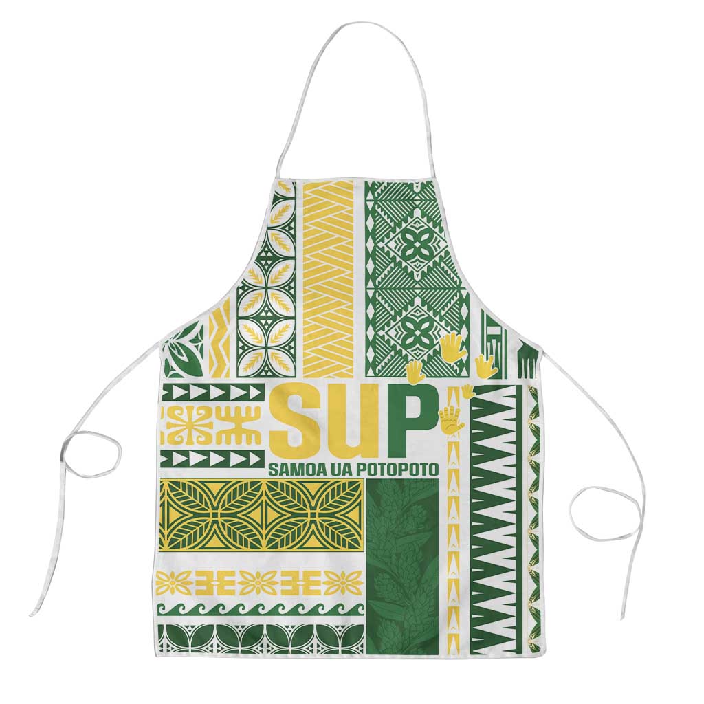 Samoa Uniting Party Apron SUP Est 2025 Siapo Pattern - Polynesian Pride