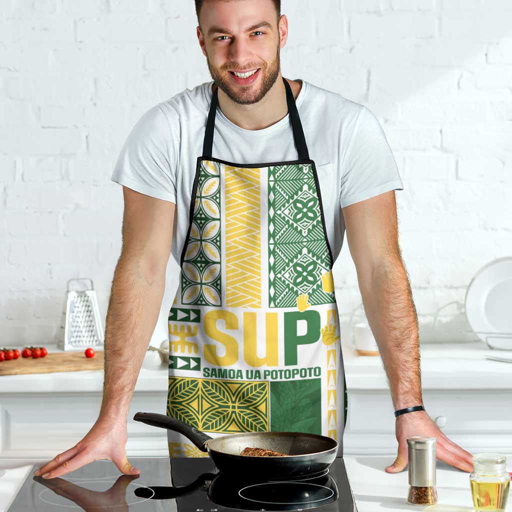 Samoa Uniting Party Apron SUP Est 2025 Siapo Pattern - Polynesian Pride
