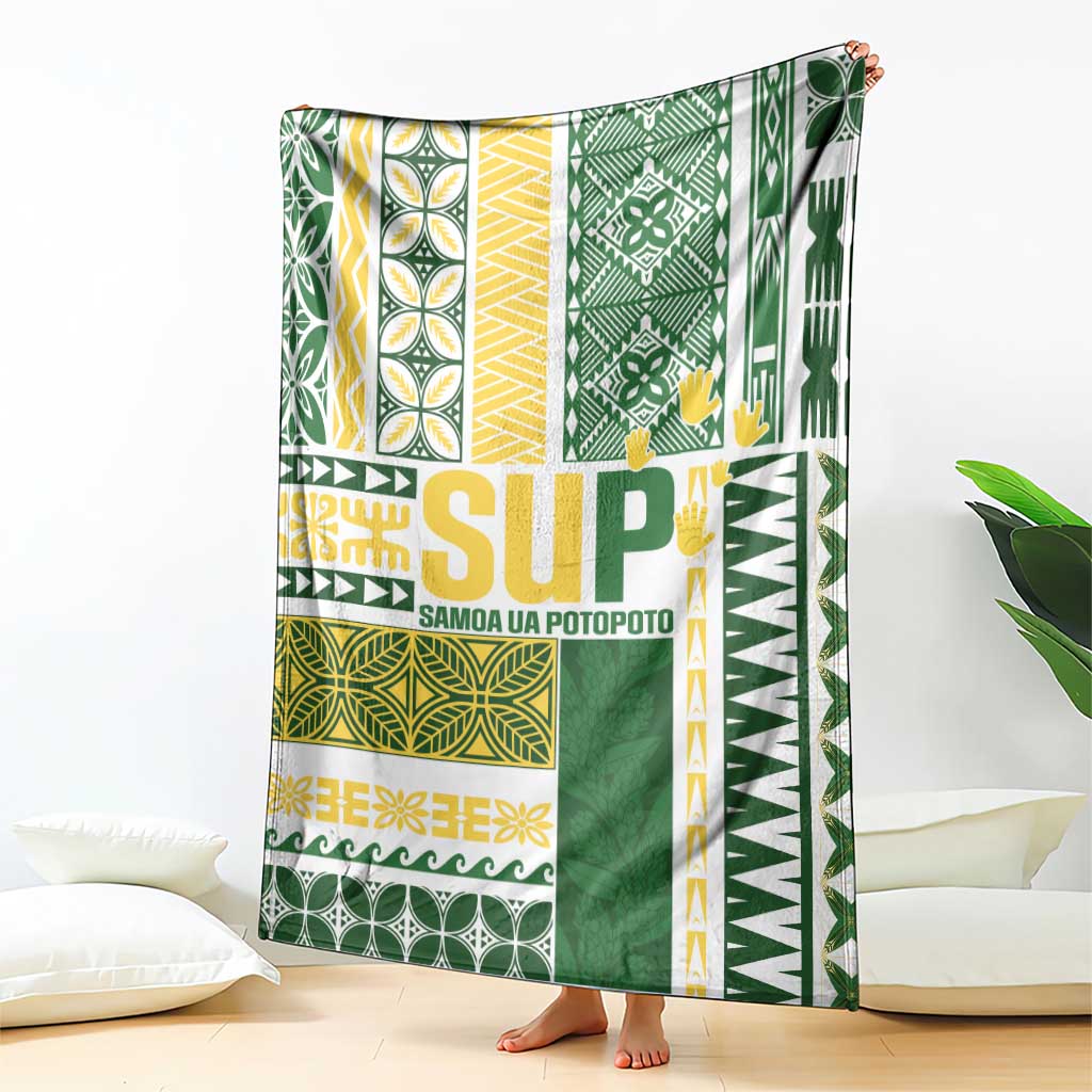 Samoa Uniting Party Blanket SUP Est 2025 Siapo Pattern LT14 - Polynesian Pride