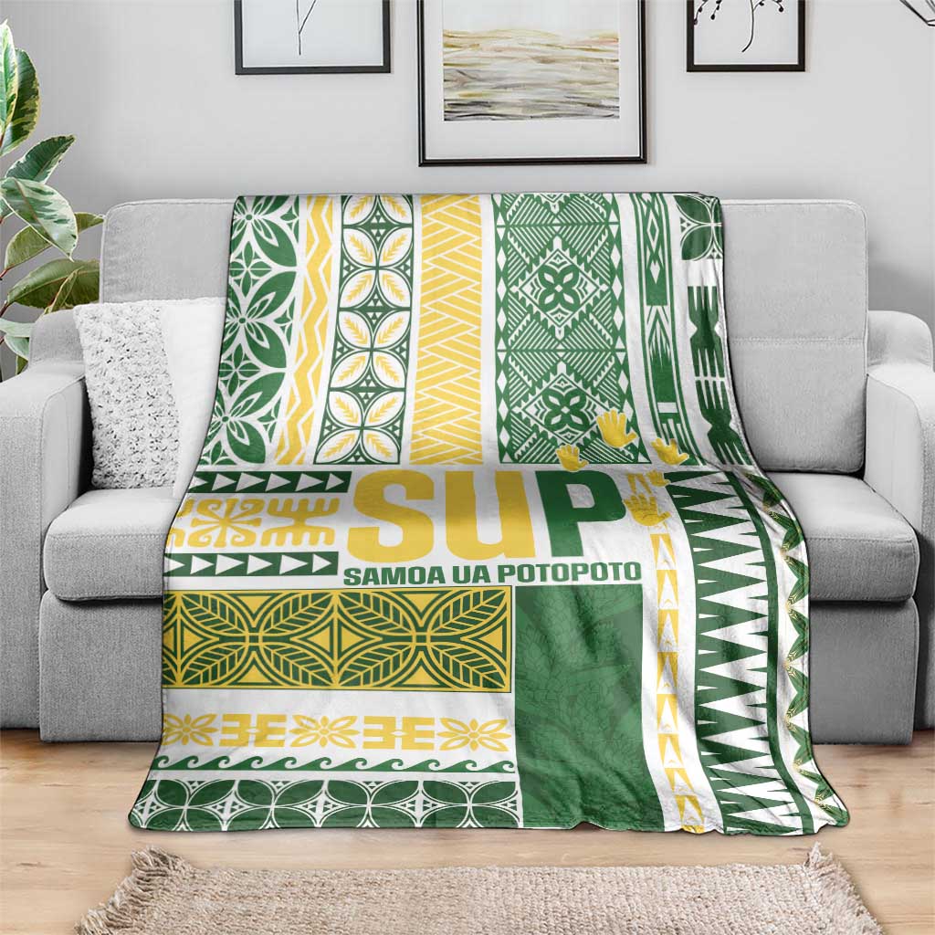 Samoa Uniting Party Blanket SUP Est 2025 Siapo Pattern LT14 - Polynesian Pride