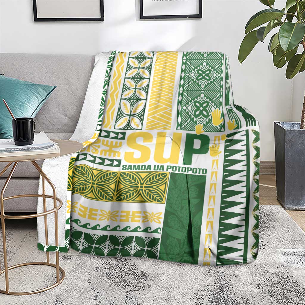 Samoa Uniting Party Blanket SUP Est 2025 Siapo Pattern LT14 - Polynesian Pride