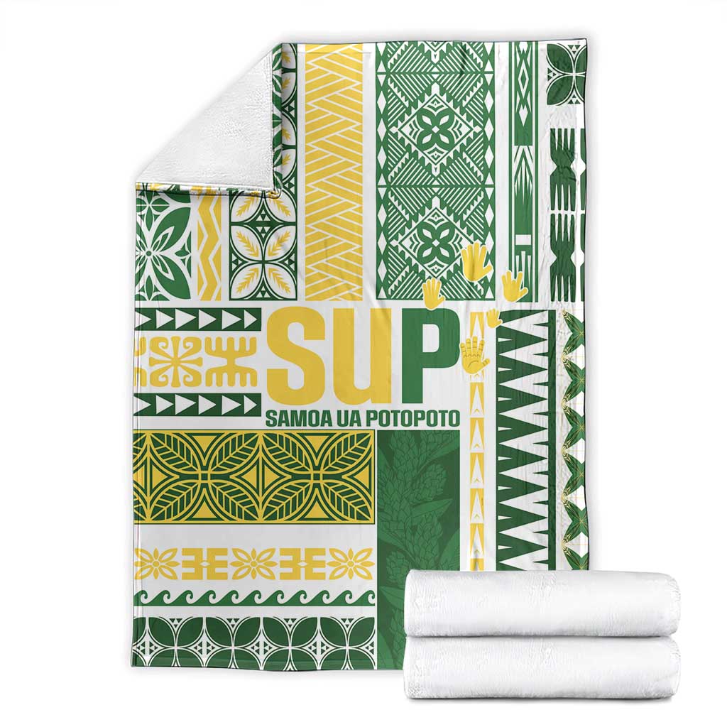 Samoa Uniting Party Blanket SUP Est 2025 Siapo Pattern LT14 - Polynesian Pride