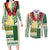 Samoa Uniting Party Couples Matching Long Sleeve Bodycon Dress and Long Sleeve Button Shirt SUP Est 2025 Siapo Pattern - Polynesian Pride