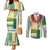 Samoa Uniting Party Couples Matching Mermaid Dress and Long Sleeve Button Shirt SUP Est 2025 Siapo Pattern - Polynesian Pride