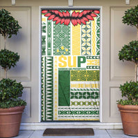 Samoa Uniting Party Door Cover SUP Est 2025 Siapo Pattern - Polynesian Pride
