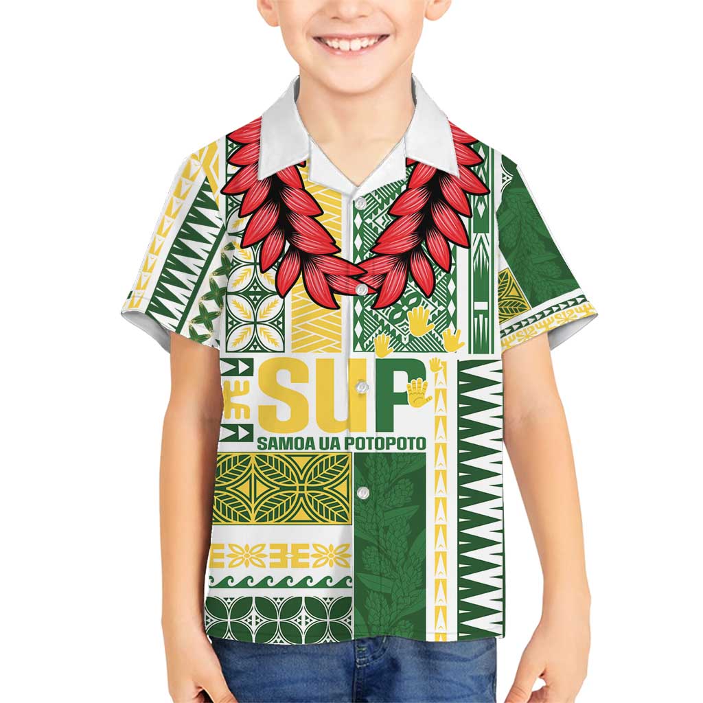 Samoa Uniting Party Family Matching Puletasi and Hawaiian Shirt SUP Est 2025 Siapo Pattern - Polynesian Pride