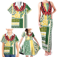 Samoa Uniting Party Family Matching Tank Maxi Dress and Hawaiian Shirt SUP Est 2025 Siapo Pattern - Polynesian Pride