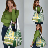 Samoa Uniting Party Grocery Bag SUP Est 2025 Siapo Pattern - Polynesian Pride