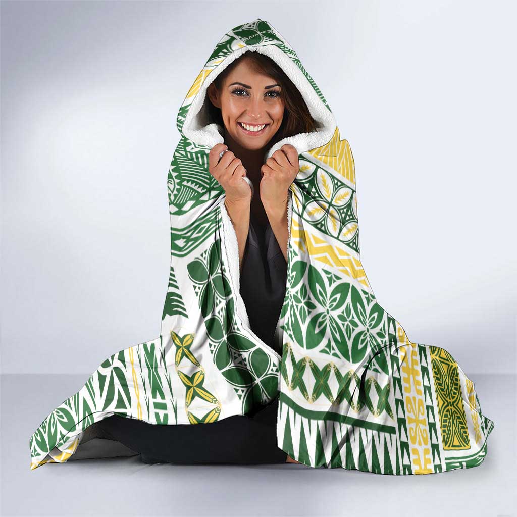 Samoa Uniting Party Hooded Blanket SUP Est 2025 Siapo Pattern LT14 - Polynesian Pride