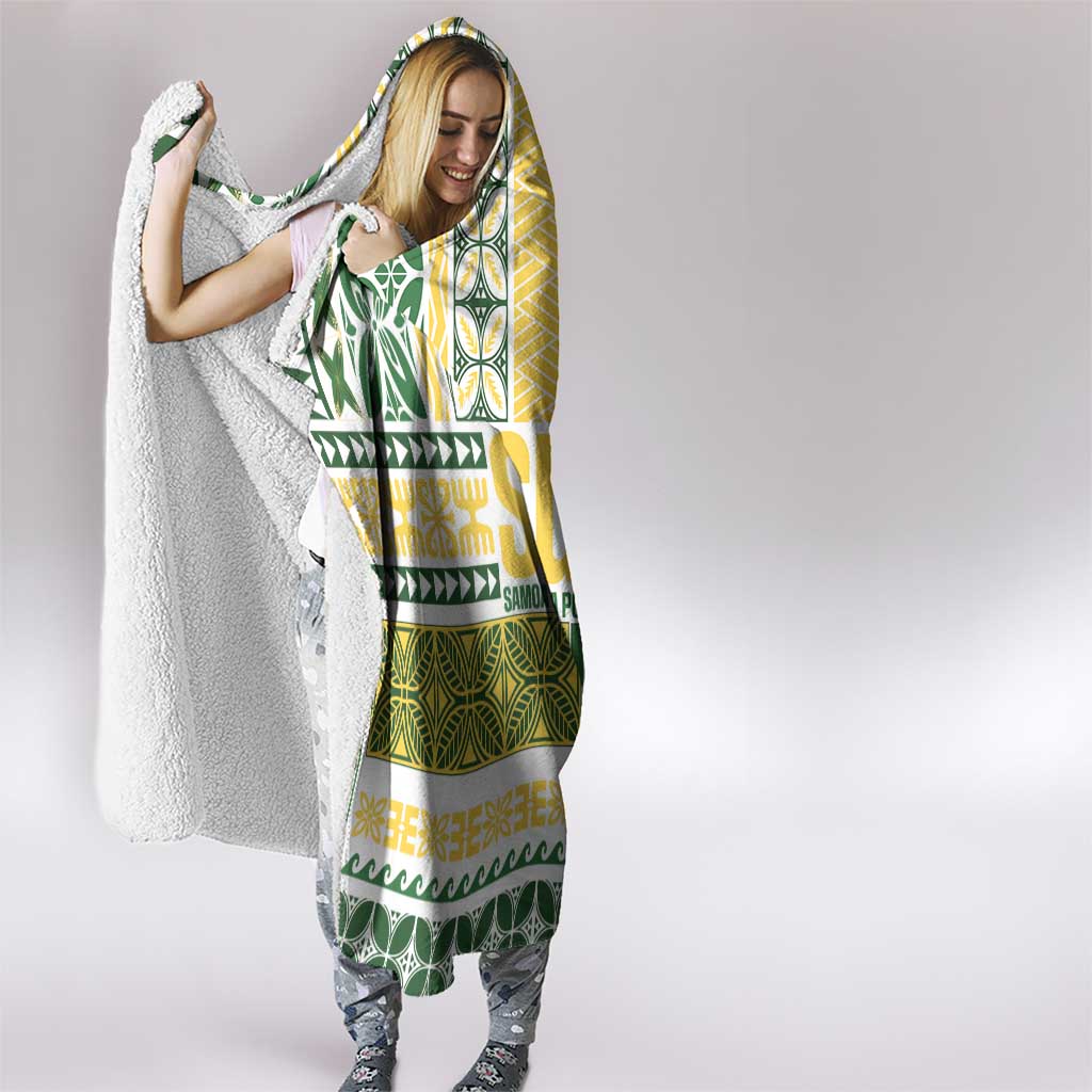 Samoa Uniting Party Hooded Blanket SUP Est 2025 Siapo Pattern LT14 - Polynesian Pride