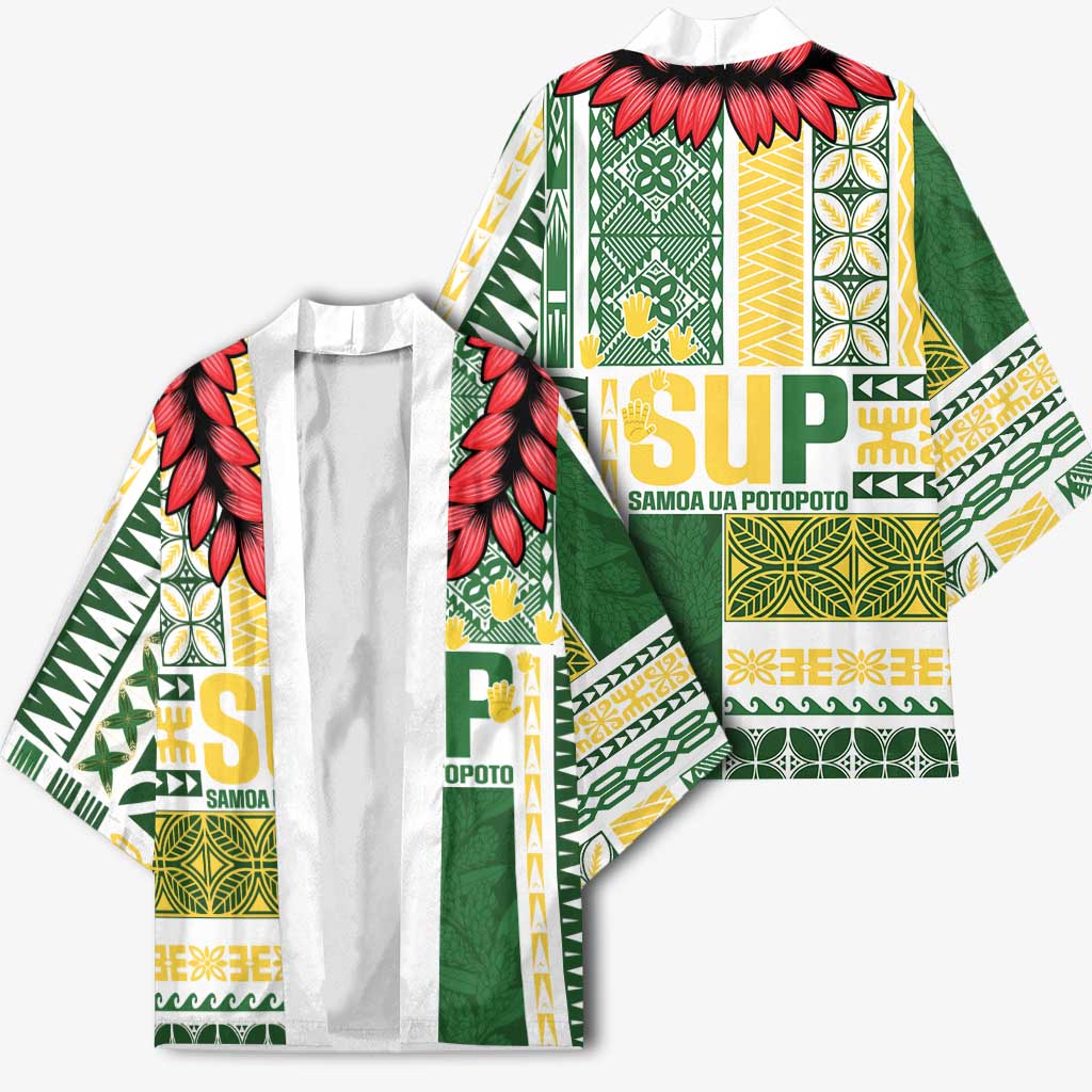 Samoa Uniting Party Kimono SUP Est 2025 Siapo Pattern LT14 - Polynesian Pride