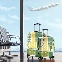 Samoa Uniting Party Luggage Cover SUP Est 2025 Siapo Pattern LT14 - Polynesian Pride