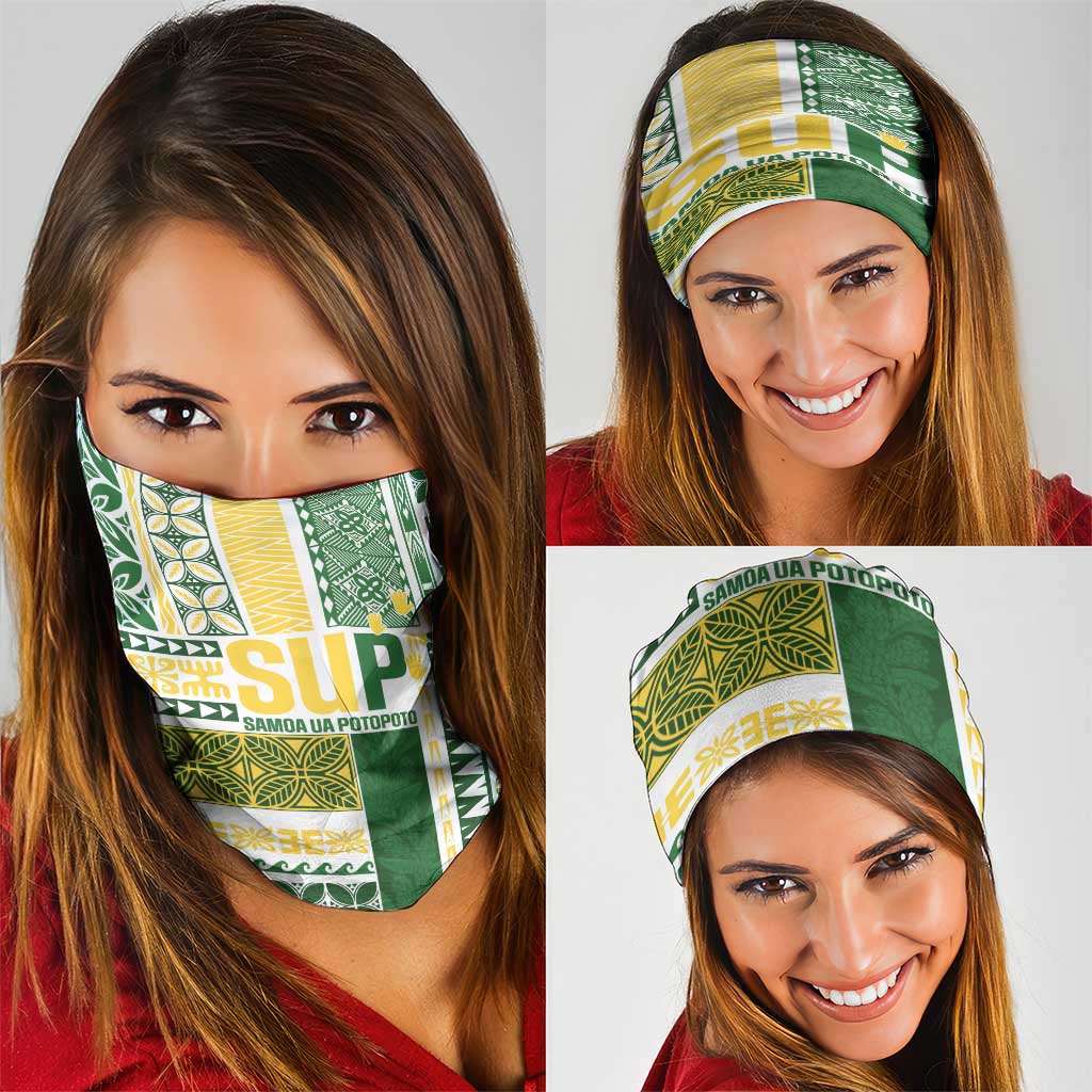 Samoa Uniting Party Neck Gaiter SUP Est 2025 Siapo Pattern LT14 - Polynesian Pride