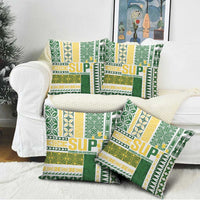 Samoa Uniting Party Pillow Cover SUP Est 2025 Siapo Pattern LT14 - Polynesian Pride